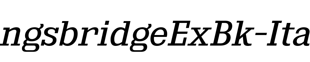 KingsbridgeExBk-Italic