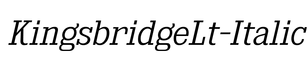 KingsbridgeLt-Italic