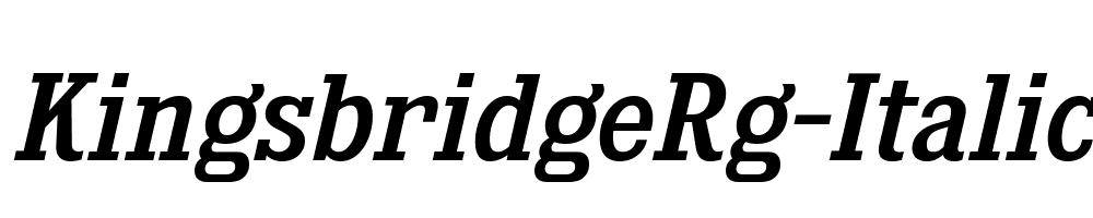 KingsbridgeRg-Italic