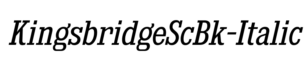 KingsbridgeScBk-Italic