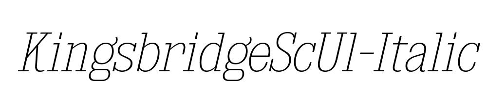 KingsbridgeScUl-Italic