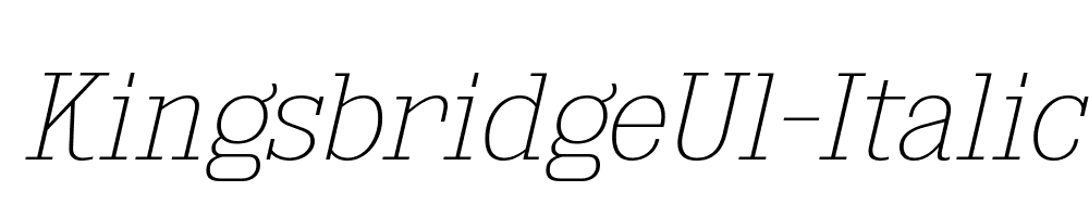 KingsbridgeUl-Italic