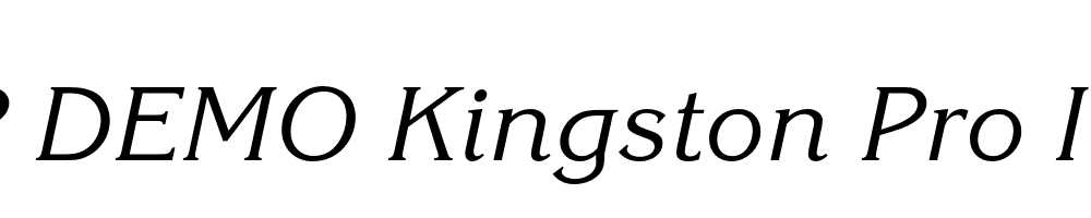 FSP DEMO Kingston Pro Italic