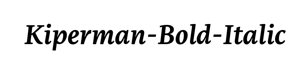 Kiperman-Bold-Italic