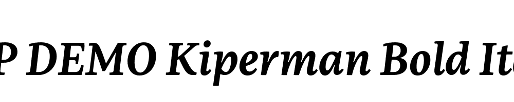 FSP DEMO Kiperman Bold Italic