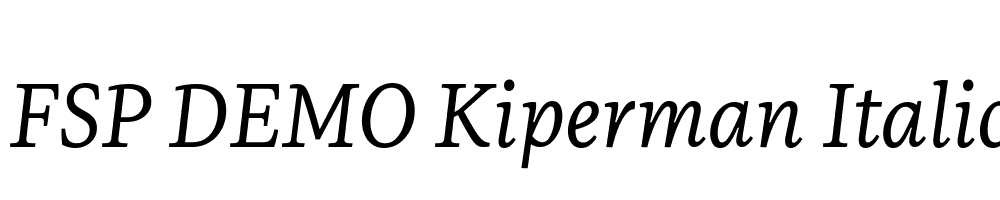 FSP DEMO Kiperman Italic