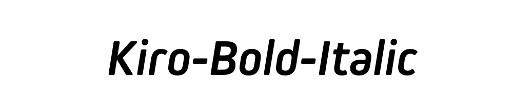 Kiro-Bold-Italic