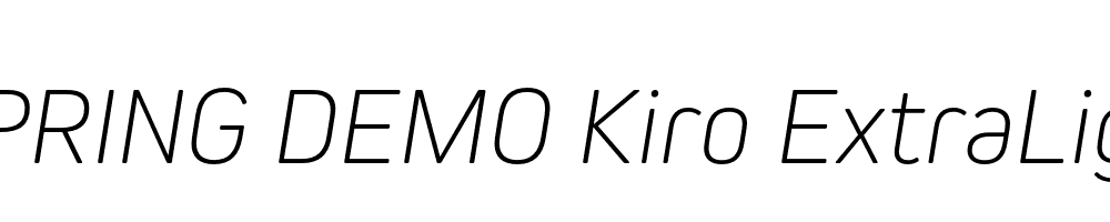  DEMO Kiro ExtraLight Italic