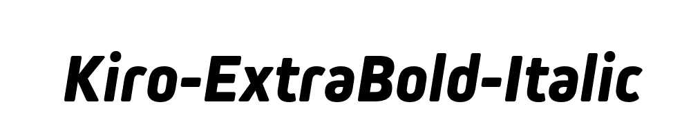 Kiro-ExtraBold-Italic