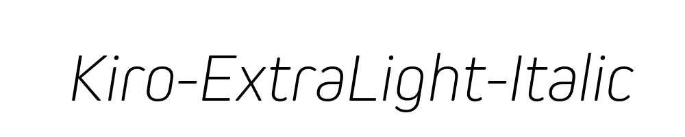 Kiro-ExtraLight-Italic