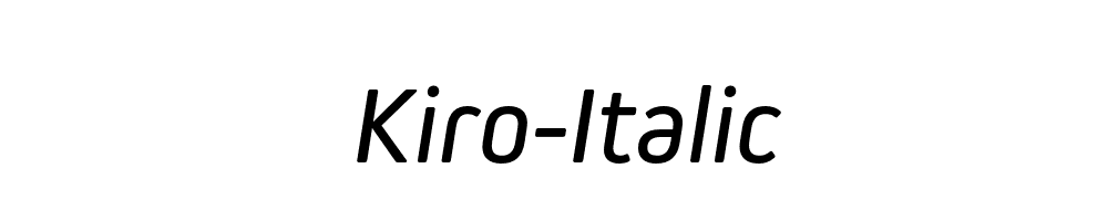 Kiro-Italic