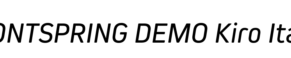  DEMO Kiro Italic