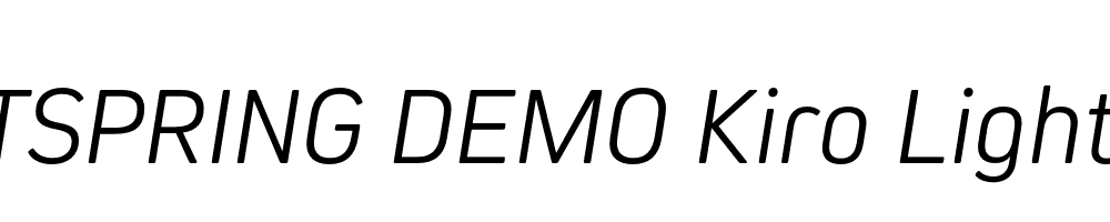  DEMO Kiro Light Italic