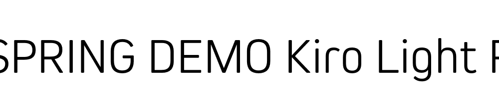  DEMO Kiro Light Regular