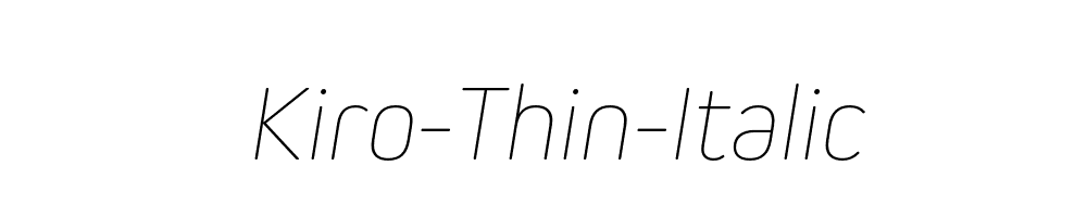 Kiro-Thin-Italic