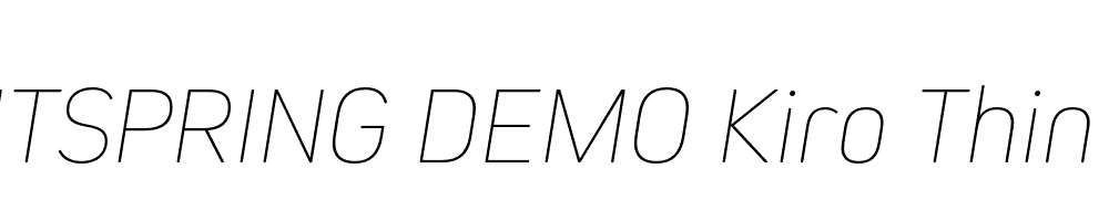  DEMO Kiro Thin Italic