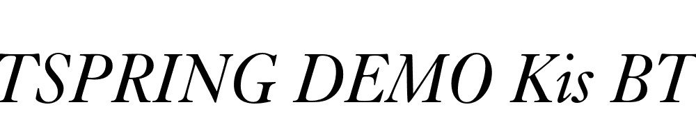  DEMO Kis BT Italic