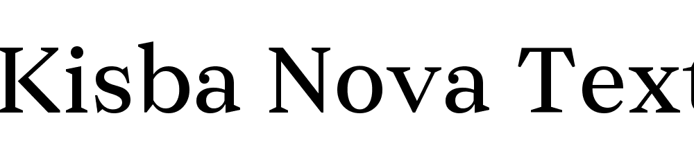 Kisba Nova Text