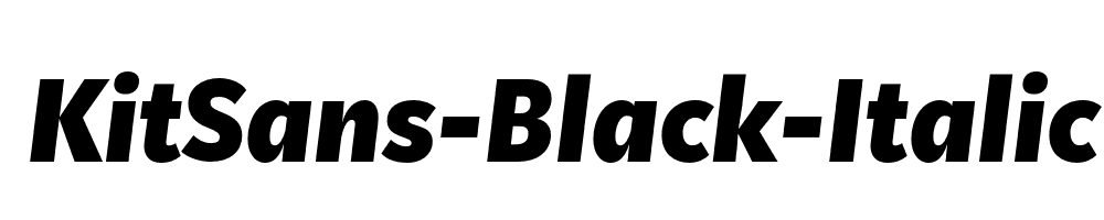 KitSans-Black-Italic