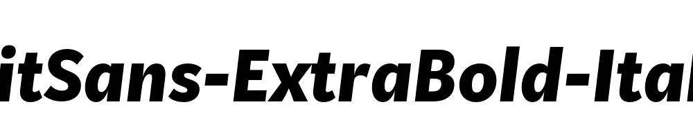 KitSans-ExtraBold-Italic