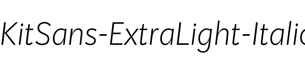 KitSans-ExtraLight-Italic