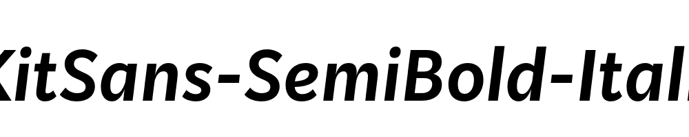 KitSans-SemiBold-Italic