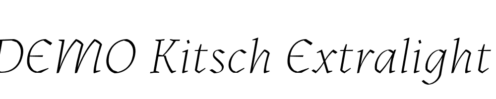 FSP DEMO Kitsch Extralight Italic