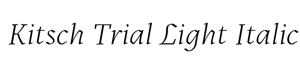 Kitsch Trial Light Italic