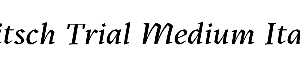 Kitsch Trial Medium Italic