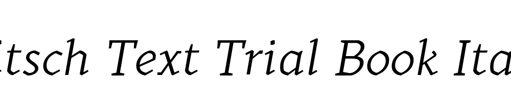 Kitsch Text Trial Book Italic