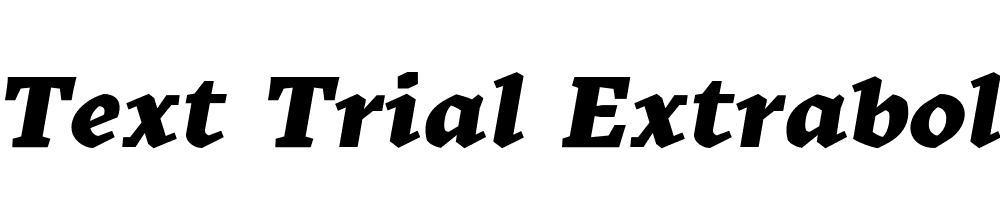 Kitsch Text Trial Extrabold Italic