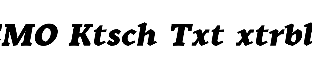 FSP DEMO Ktsch Txt xtrbld Italic