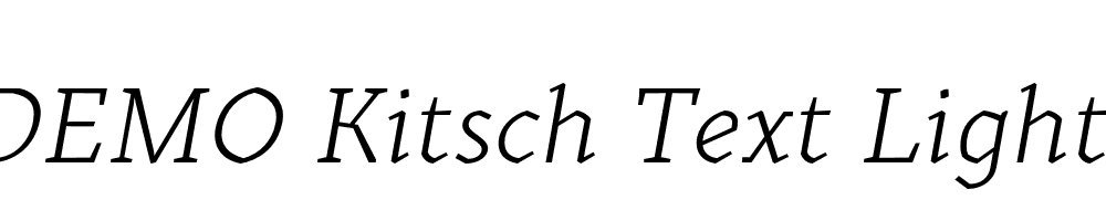 FSP DEMO Kitsch Text Light Italic