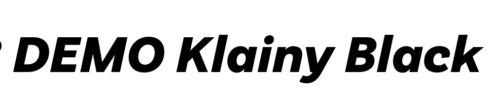  DEMO Klainy Black Italic Regular