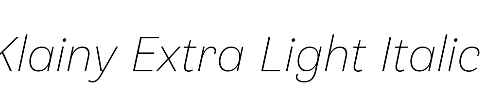  DEMO Klainy Extra Light Italic Regular