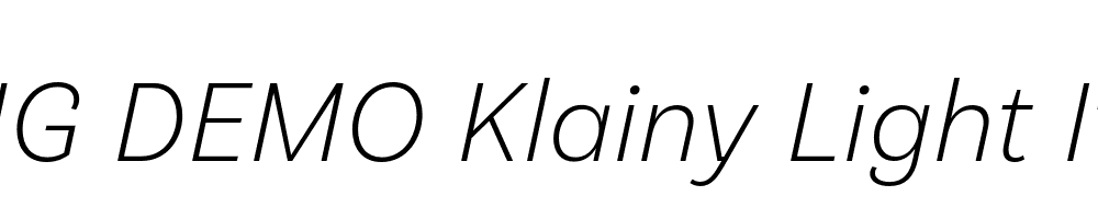  DEMO Klainy Light Italic Regular