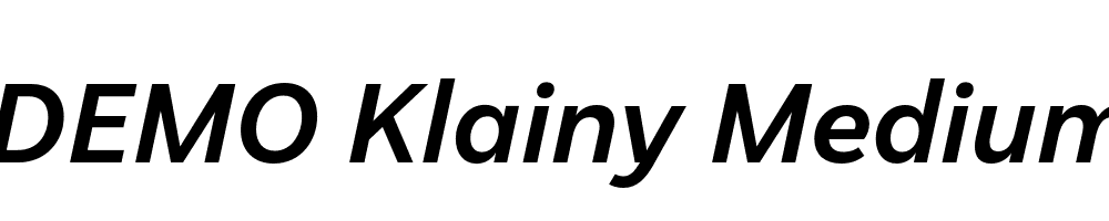  DEMO Klainy Medium Italic Regular