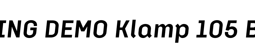  DEMO Klamp 105 Bold Italic