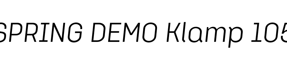  DEMO Klamp 105 Italic