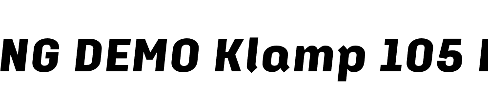  DEMO Klamp 105 Bold Italic