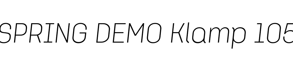  DEMO Klamp 105 Italic