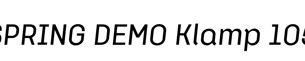  DEMO Klamp 105 Italic