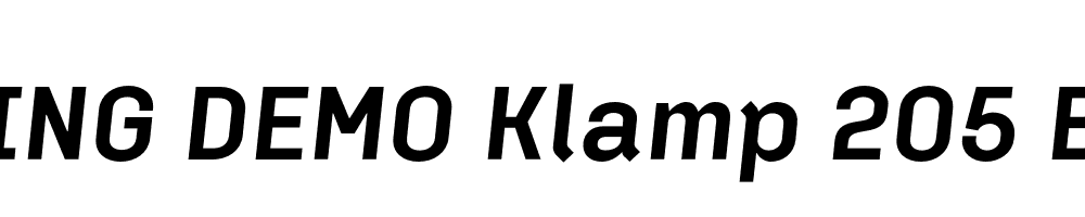  DEMO Klamp 205 Bold Italic