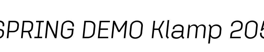  DEMO Klamp 205 Italic