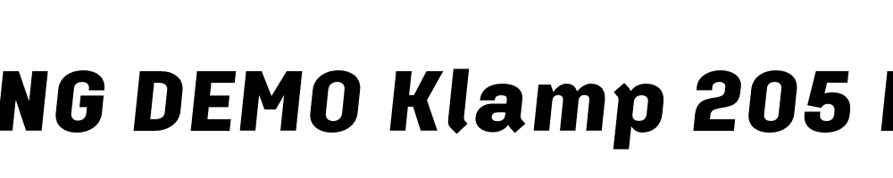  DEMO Klamp 205 Bold Italic