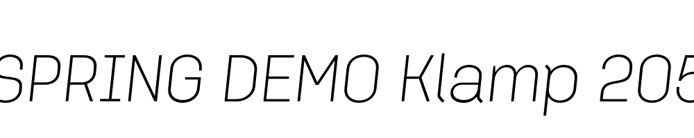  DEMO Klamp 205 Italic