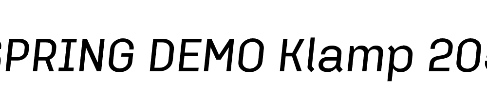  DEMO Klamp 205 Italic