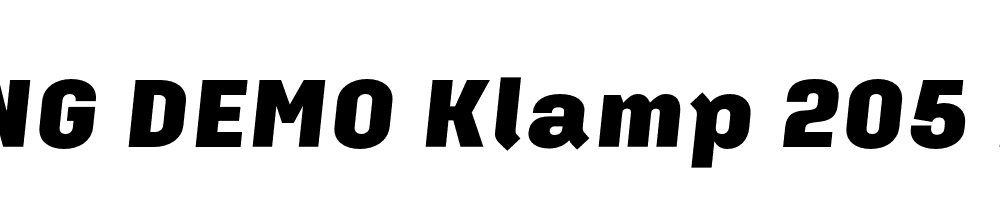  DEMO Klamp 205 Bold Italic