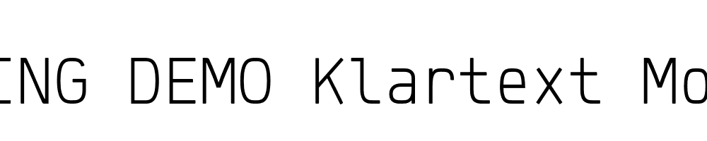  DEMO Klartext Mono Light