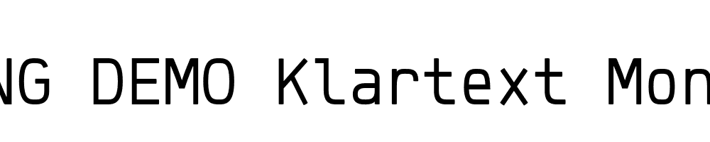  DEMO Klartext Mono Regular